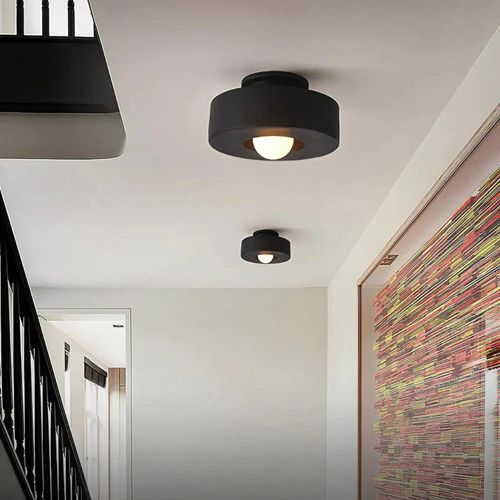 Ethereal Circle Nordic Resin LED Minimalist Ceiling Lamp
