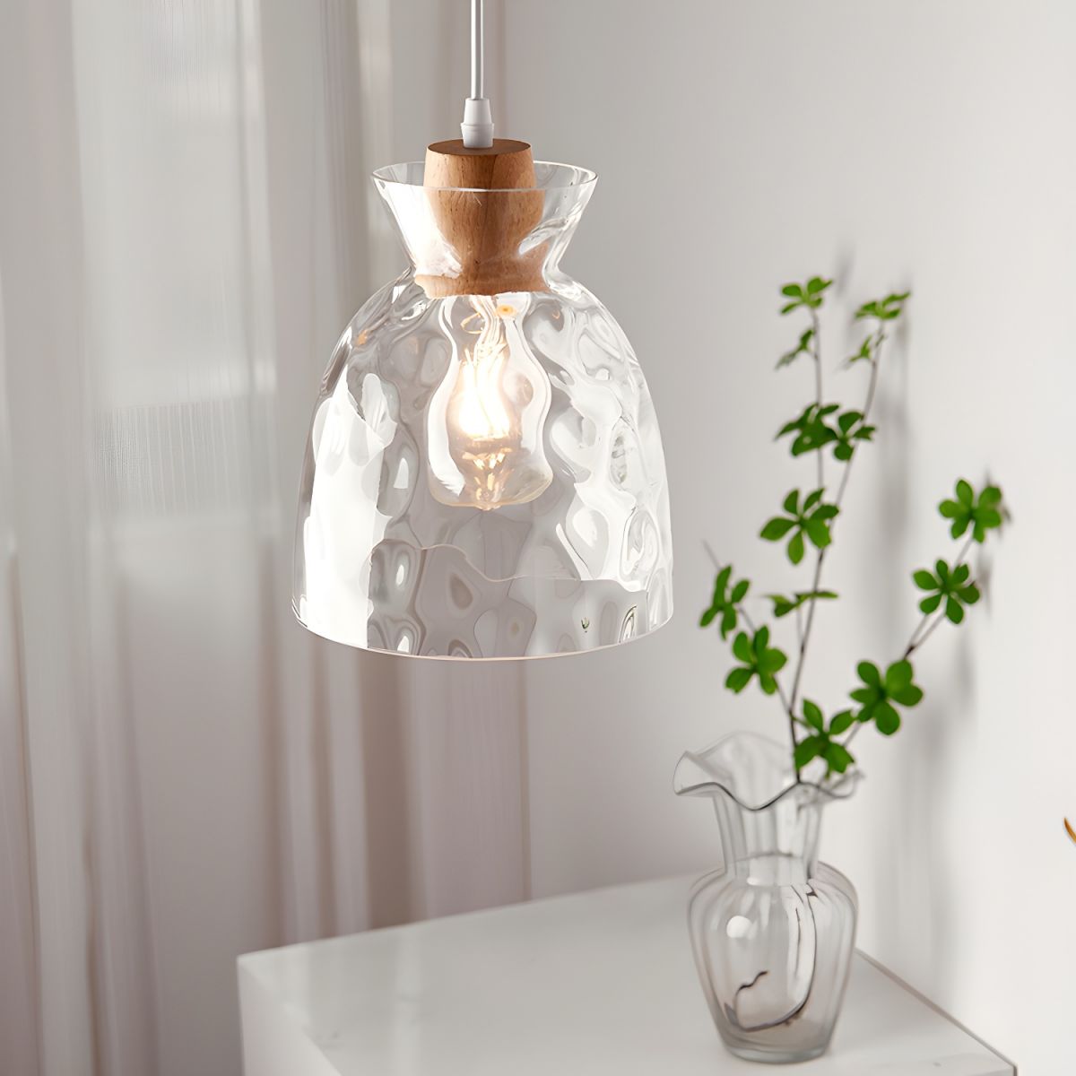 Dane Nordic Clear Glass Pendant Light