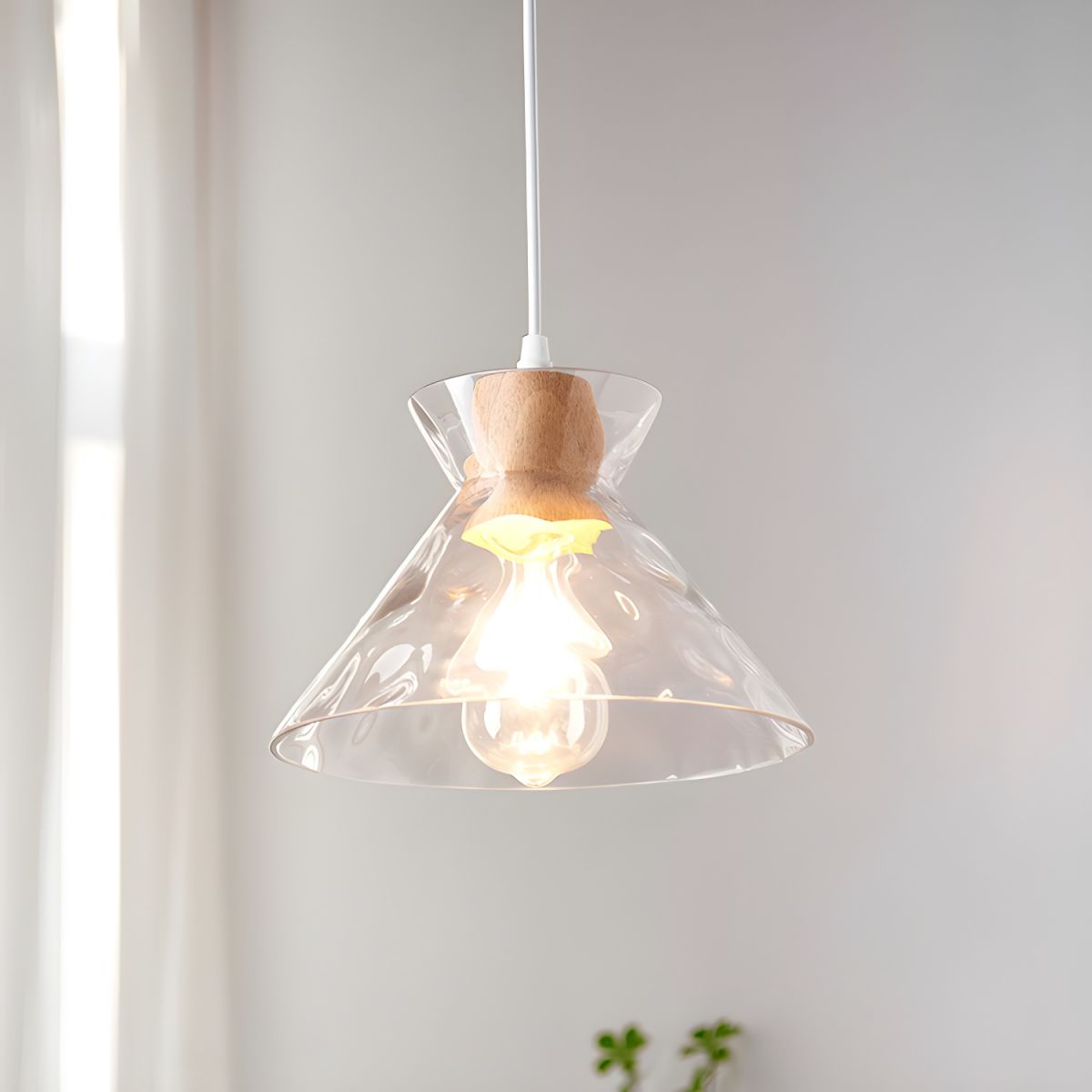 Dane Nordic Clear Glass Pendant Light