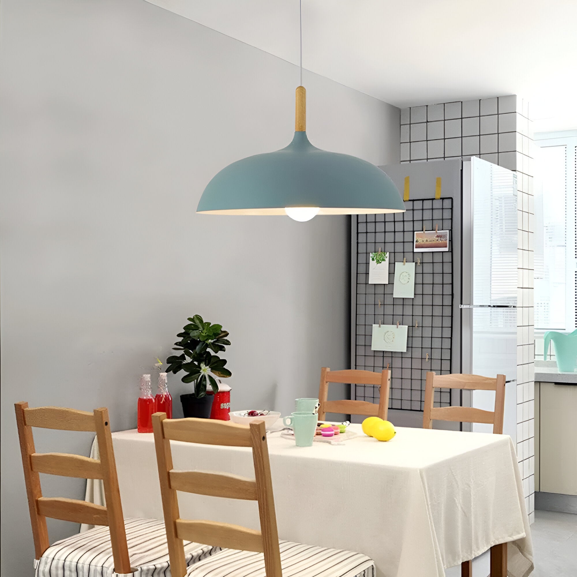 Nordic Style Wood Iron Art Pendant Light