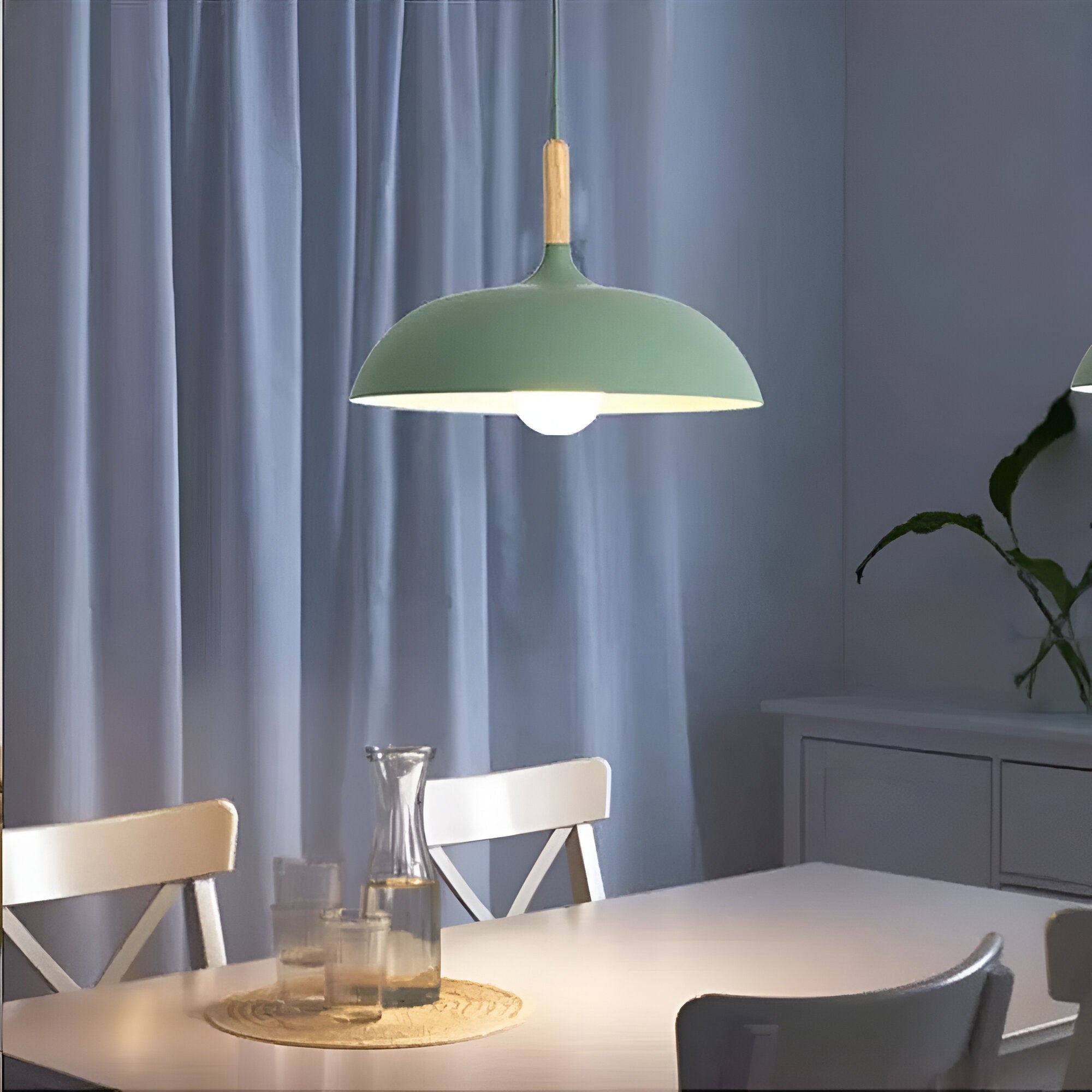 Nordic Style Wood Iron Art Pendant Light