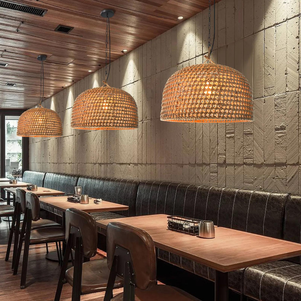 Natural Shadow Rattan Japandi Pendant Light
