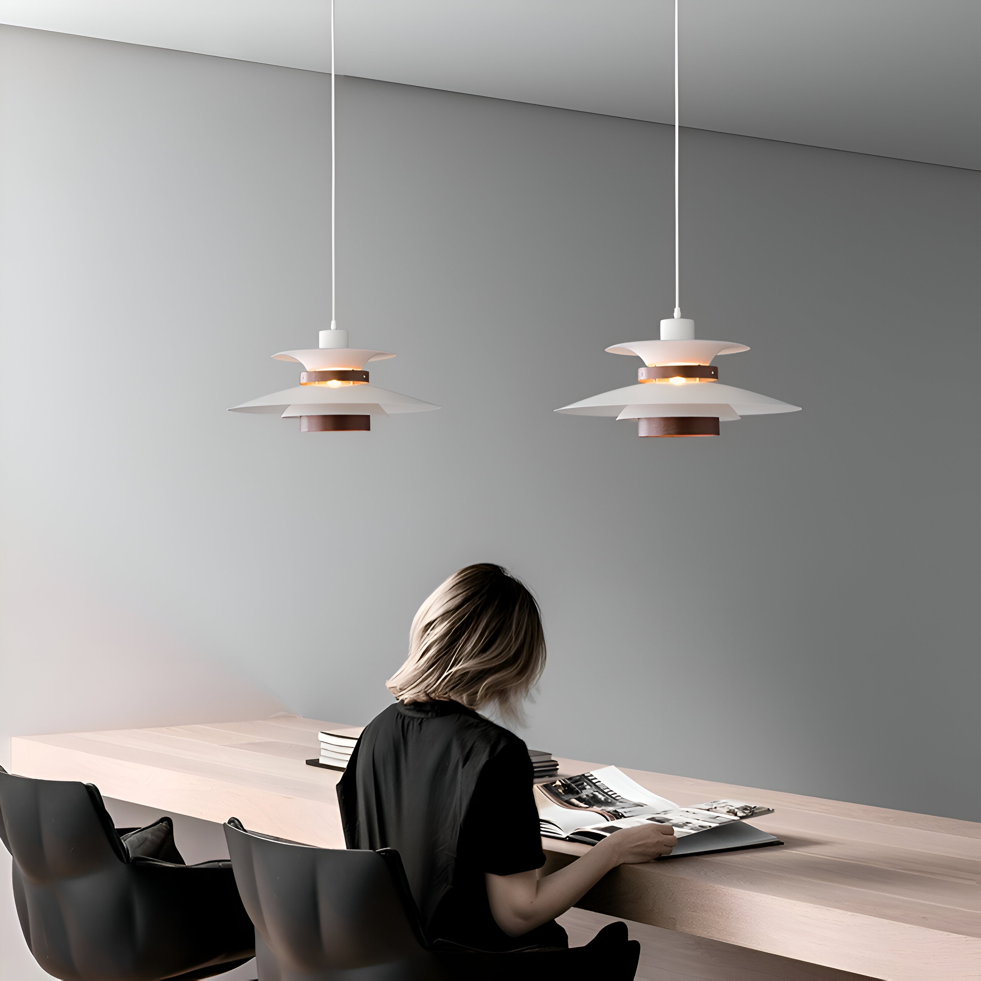 Aurora of Stillness Nordic Iron Pendant Light