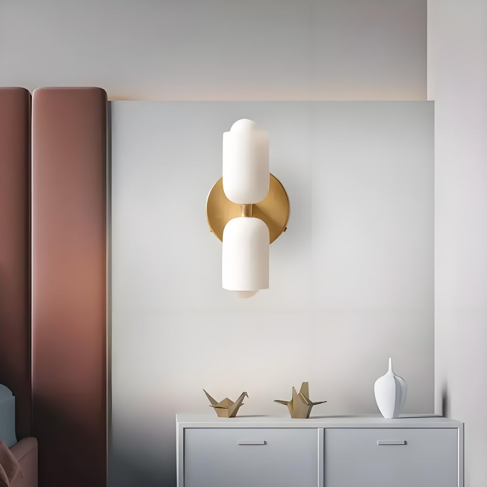 Elegance Cream Acrylic Metal Base Minimalist Wall Light