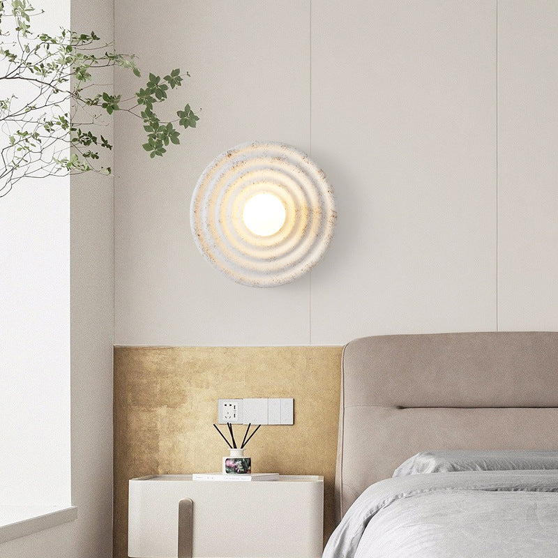 Wabi-Sabi Resin Round Circle Wall Light