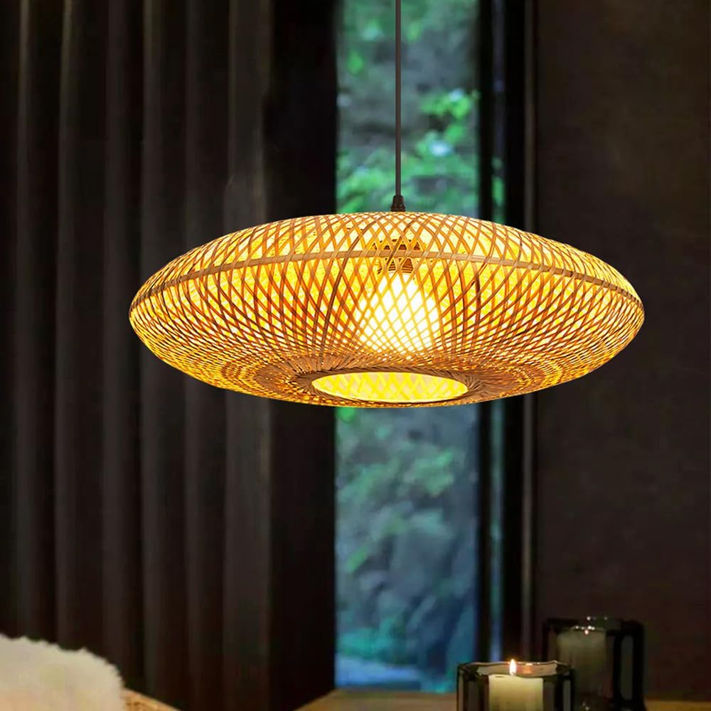 Treasure of the Dawn Bamboo Rattan Pendant Light