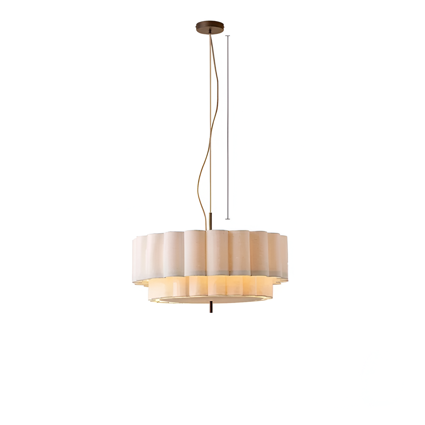Boho Fabric Ripple Pendant Light
