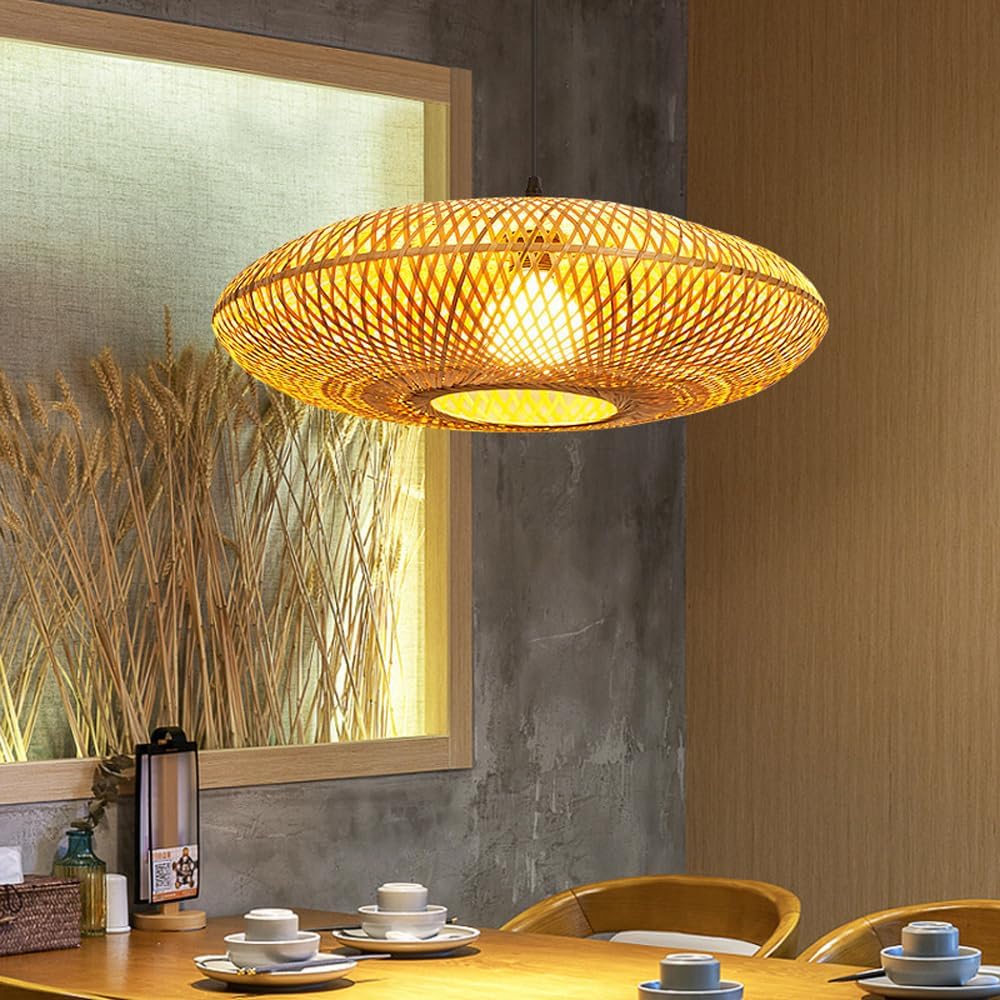 Treasure of the Dawn Bamboo Rattan Pendant Light