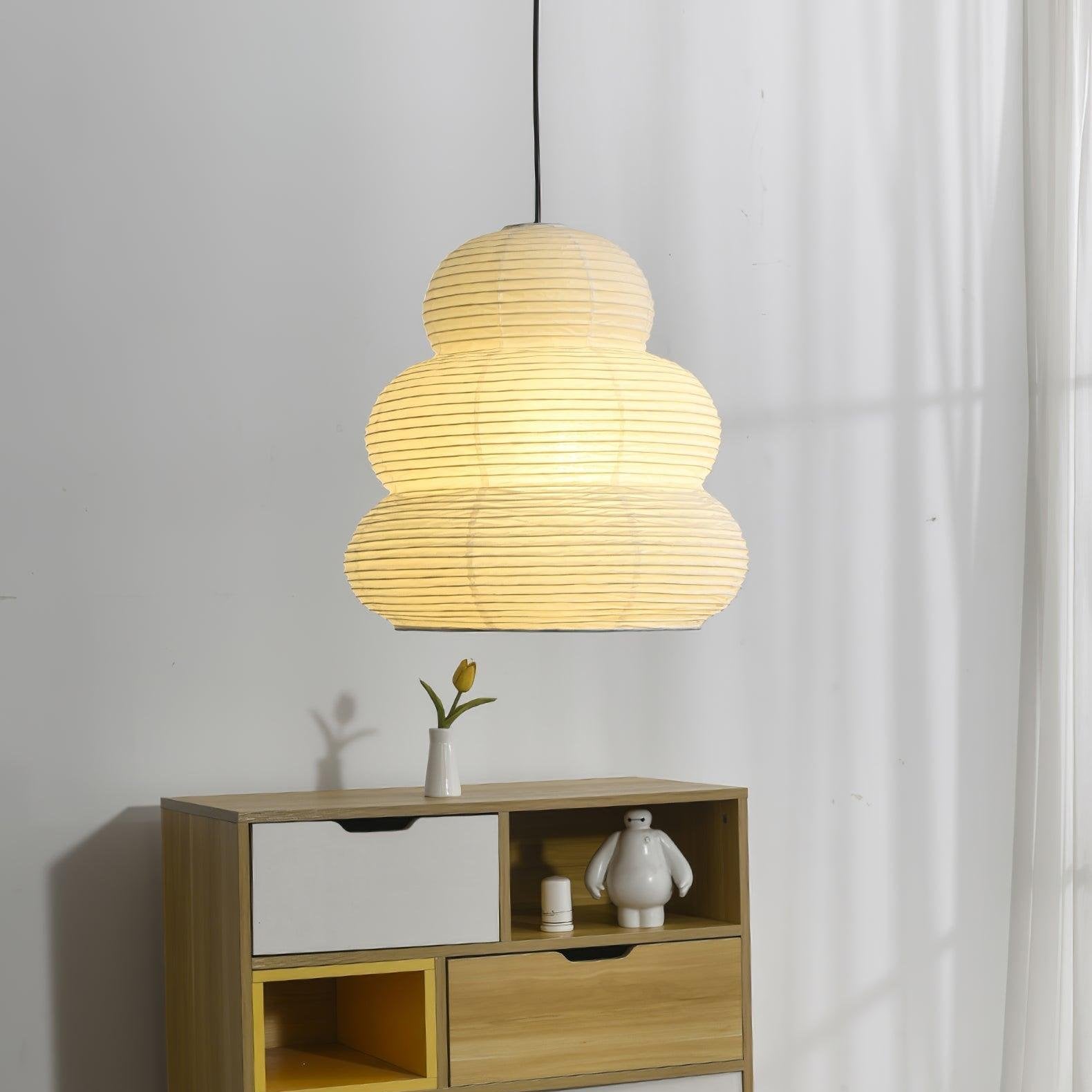 Akari Gourd Washi Paper Pendant Light