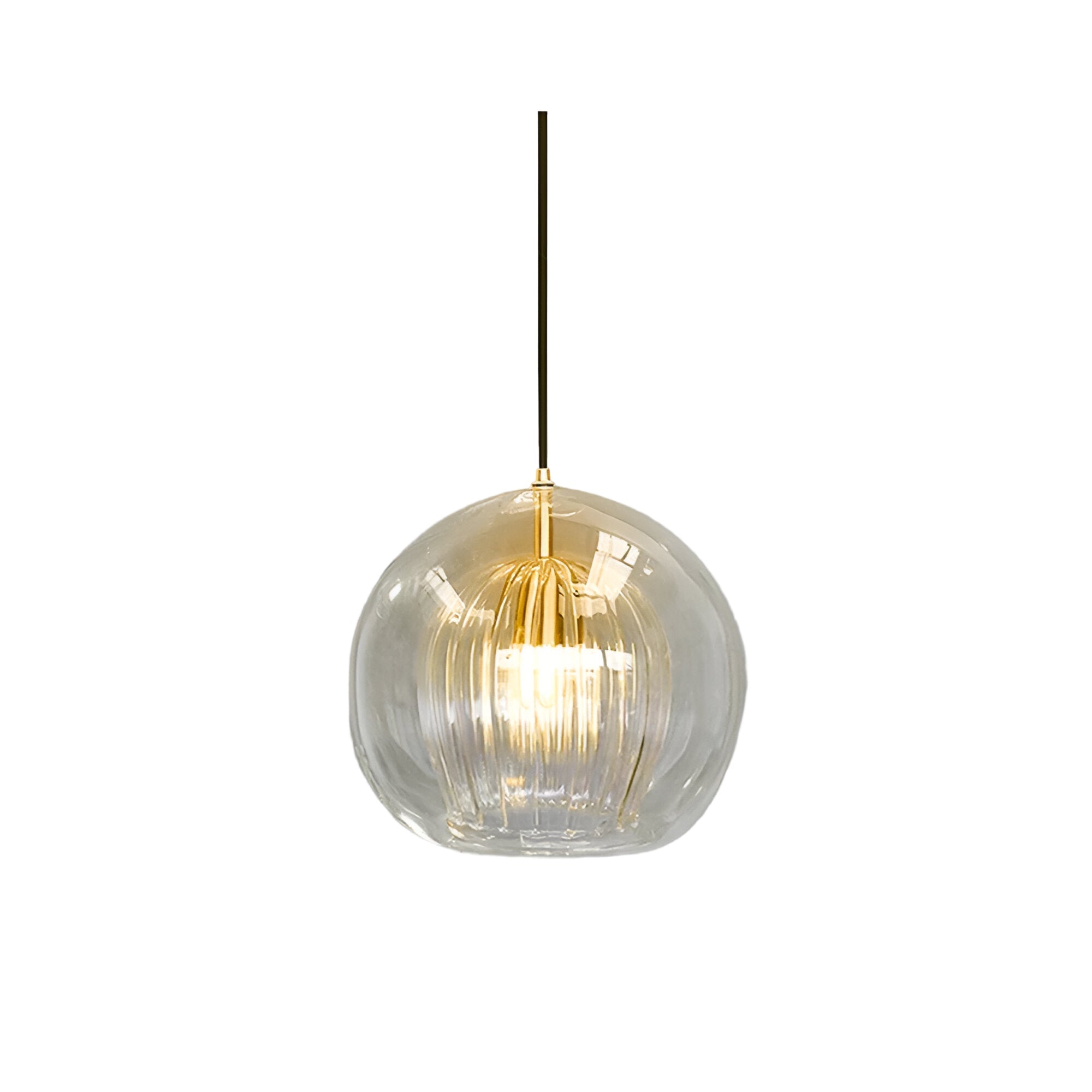 Retro Glass Globe Shape Pendant Light