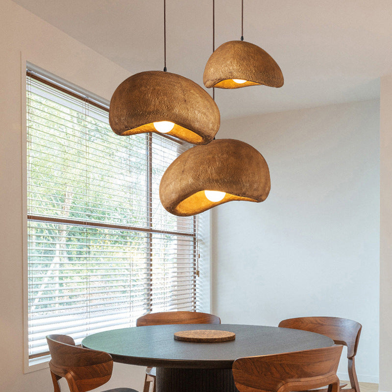 Wabi-Sabi Coffee Cloud Japandi Resin Pendant Light