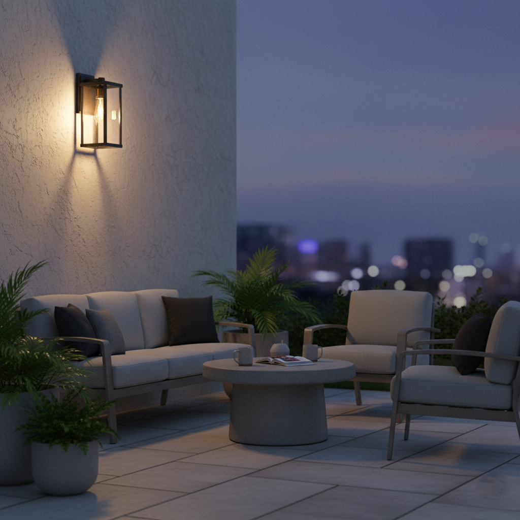 Retro Radenko Glass Outdoor Wall Light