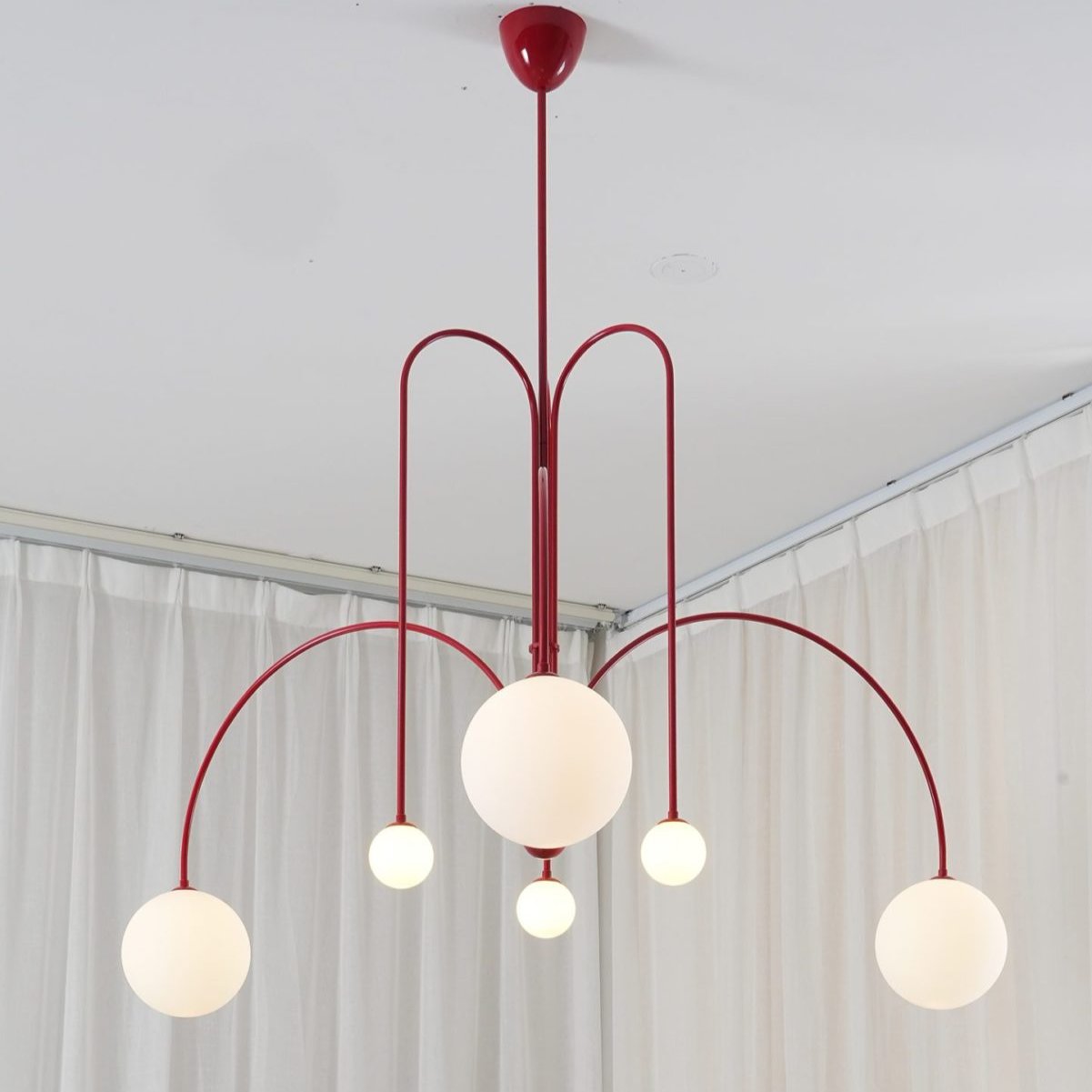 Nordic Gran Finale Nordic White Glass Metal Pendant Light