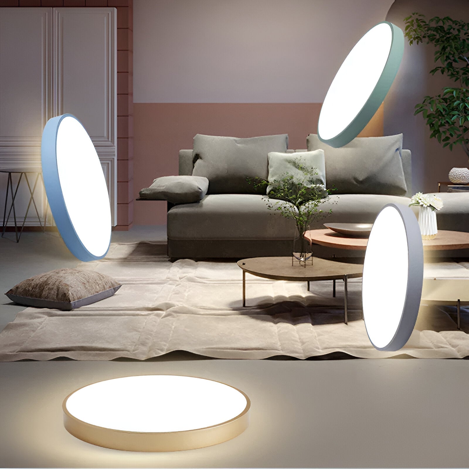 Nordic Macaron Round LED Ceiling Light