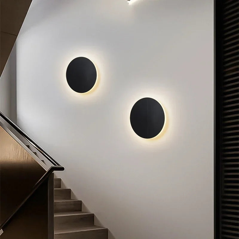 Modern Nordic Round Aluminum Minimalist LED Wall Light