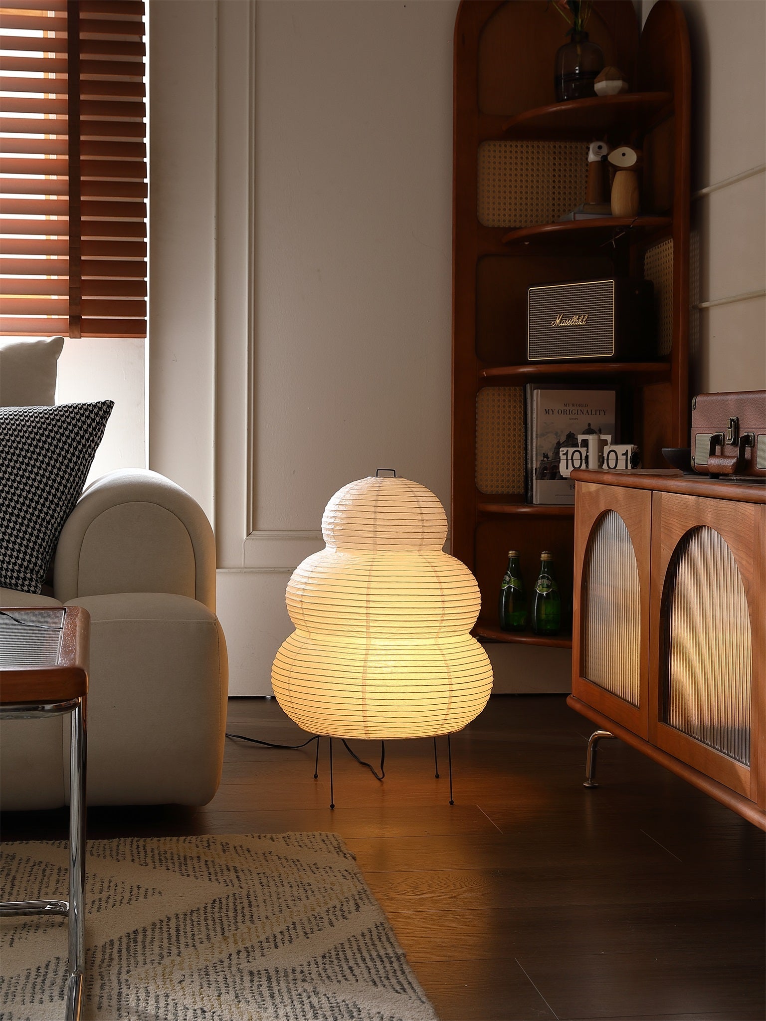 Kumo Washi Paper Floor Lamp