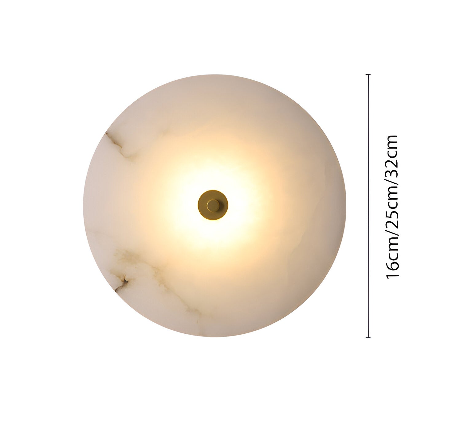 Modern Luxury Round Marble Alabaster Wall Light