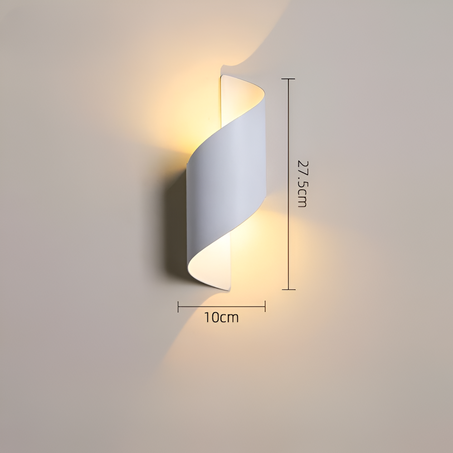 Nordic Aluminum Wave Wrap Wall Light