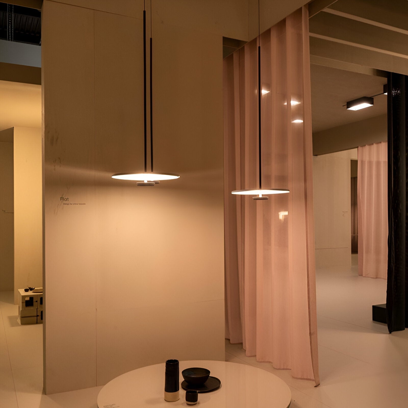 Nordic Minimalist LED Round Disc Pendant Light