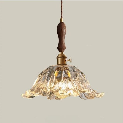 Retro French Flower Glass Pendant Light