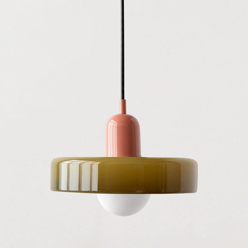Luminous Halo Modern Glass Pendant Light