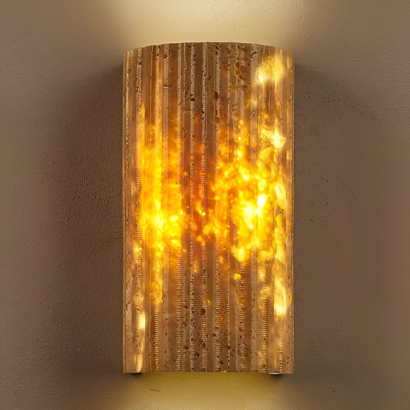 Solaro Travertine Garden Outdoor Wall Light