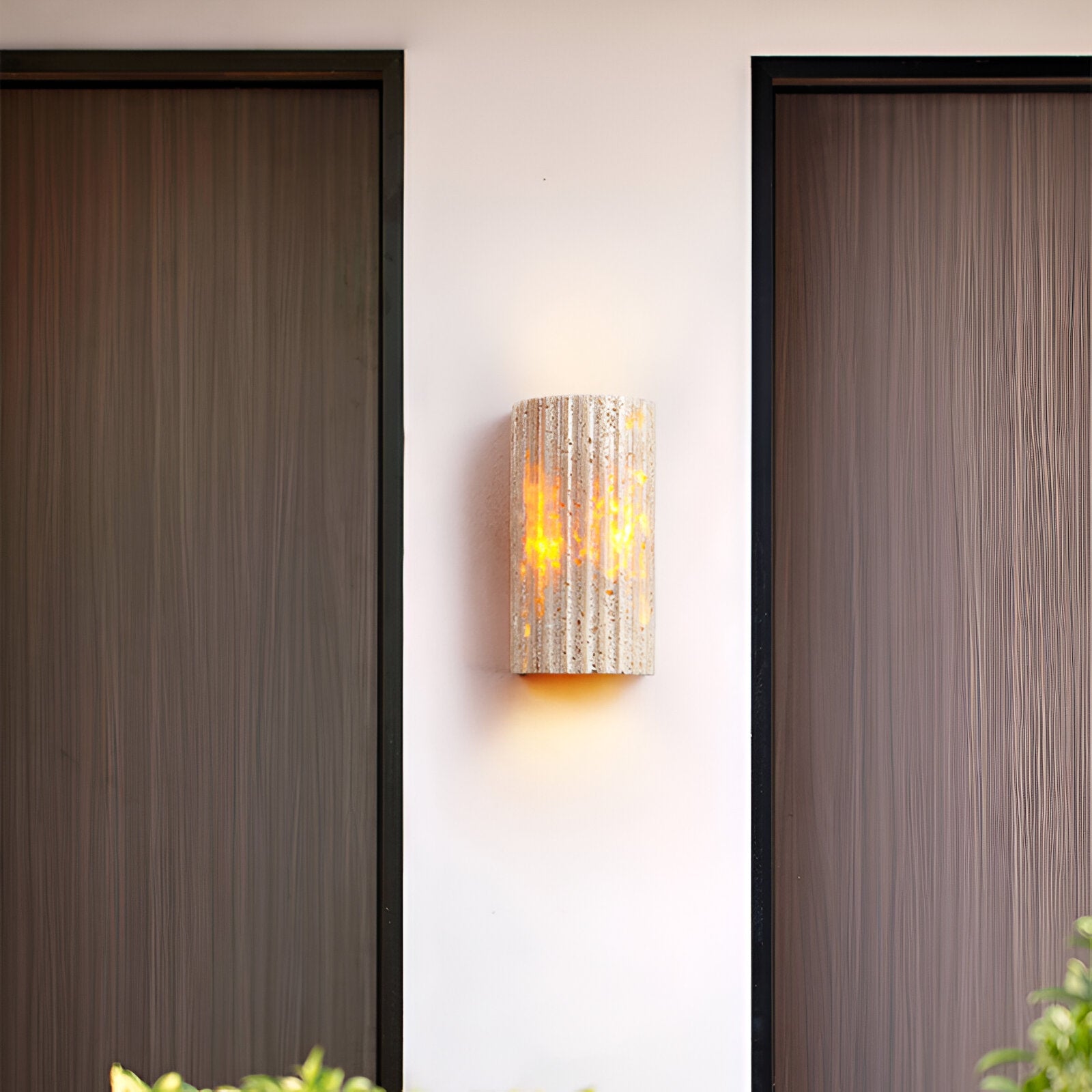 Solaro Travertine Garden Outdoor Wall Light