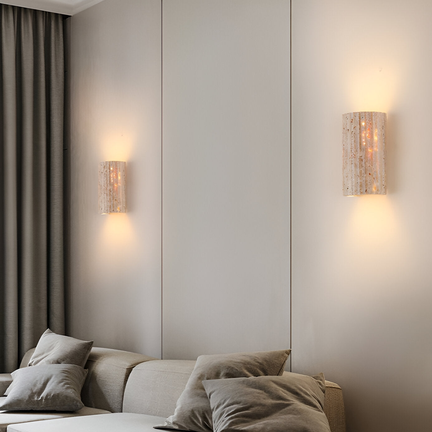 Solaro Travertine Garden Outdoor Wall Light