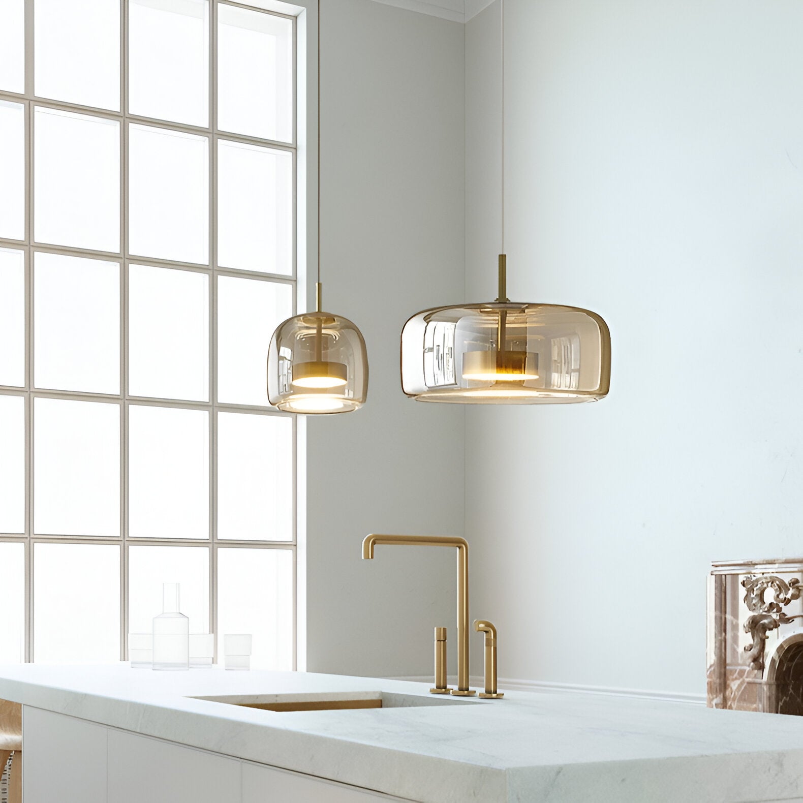 Retro Hailie Modern Glass LED Pendant Light