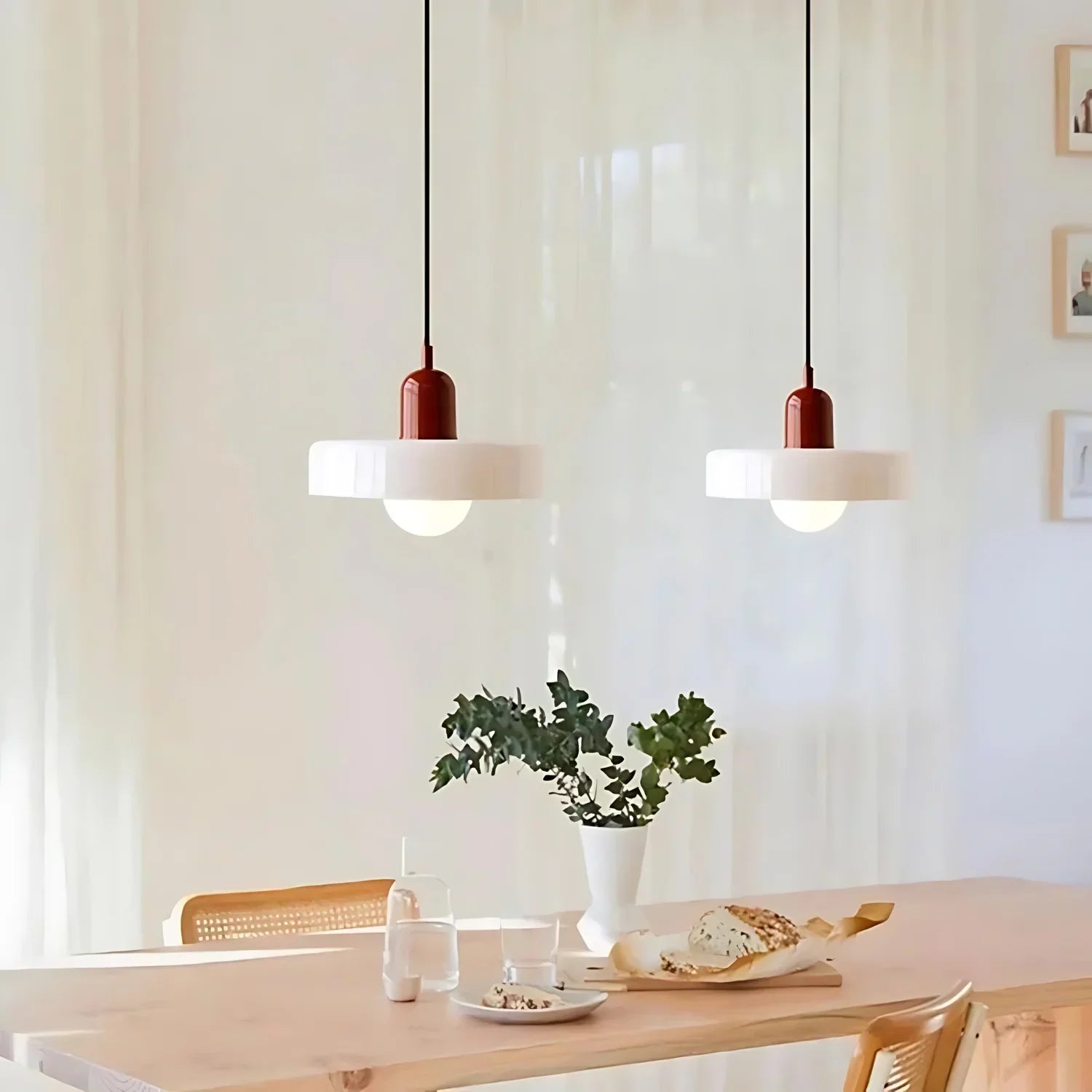 Luminous Halo Modern Glass Pendant Light