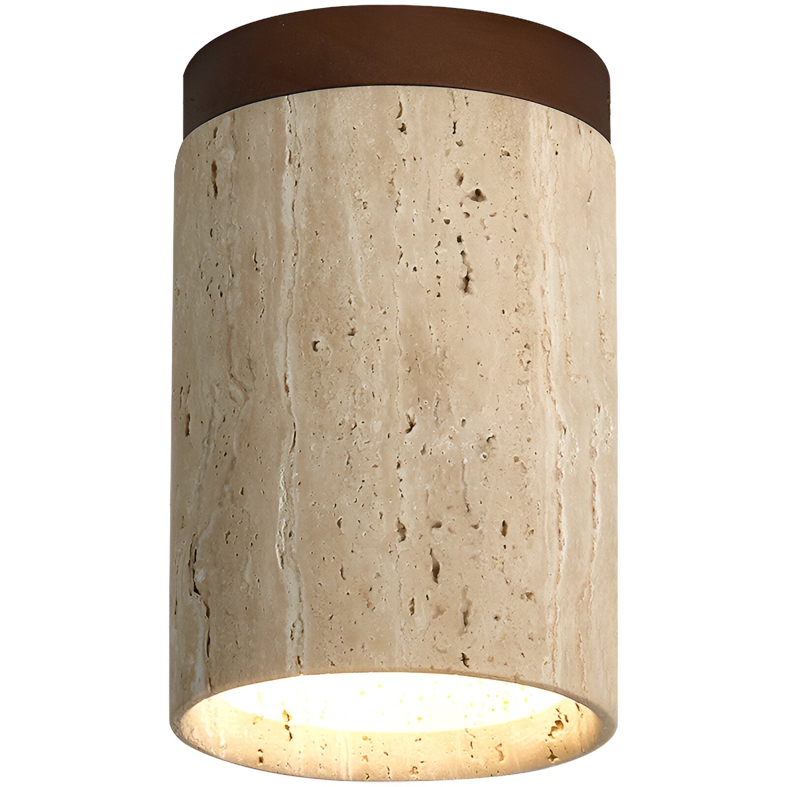 Orin Retro Travertine Flush Mount Ceiling Light