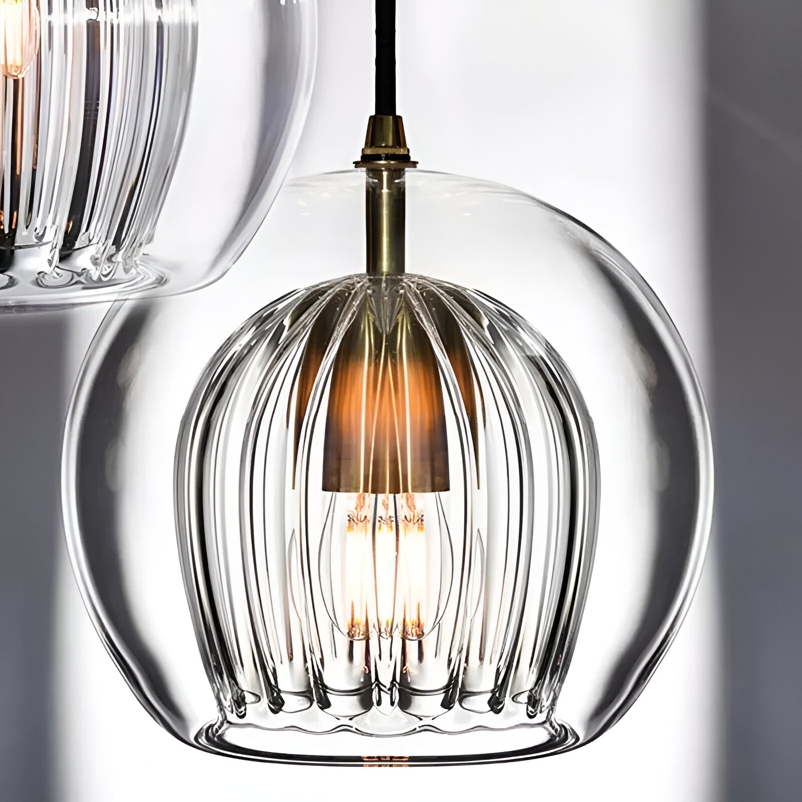 Retro Glass Globe Shape Pendant Light
