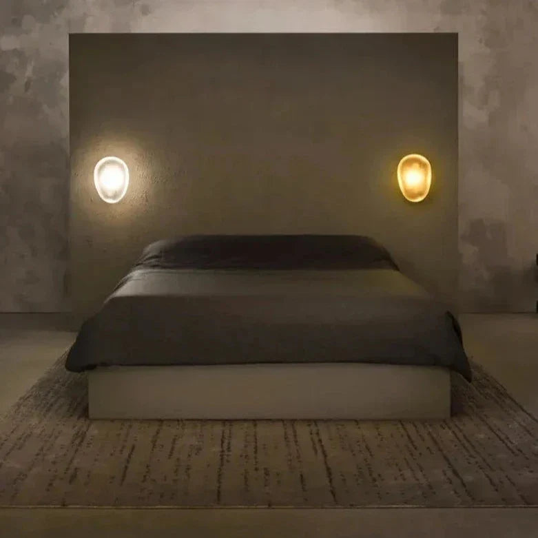 Stained Cobblestone Shape Glass Wall Light