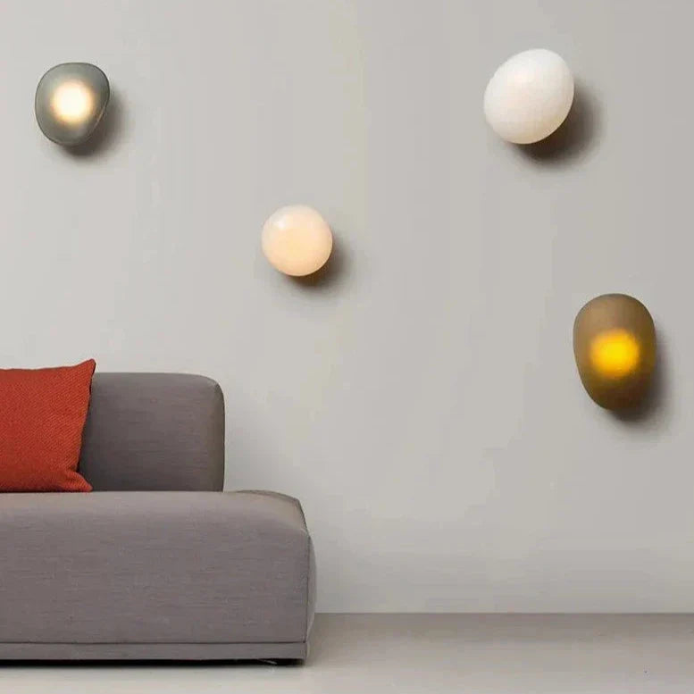 Stained Cobblestone Shape Glass Wall Light