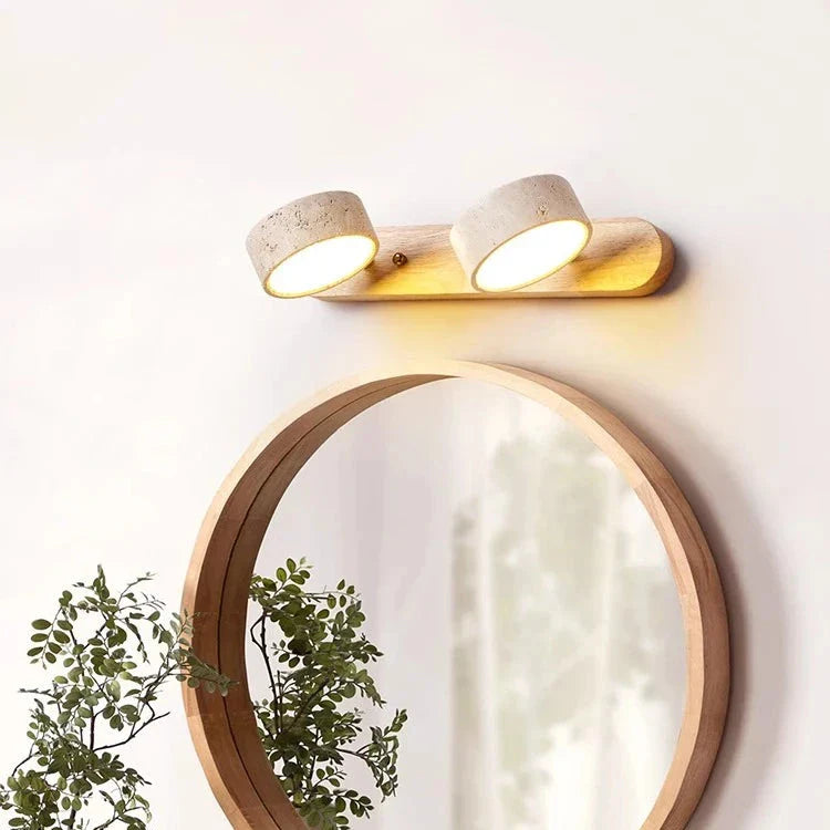 Travertine LED Mirror Wall Light