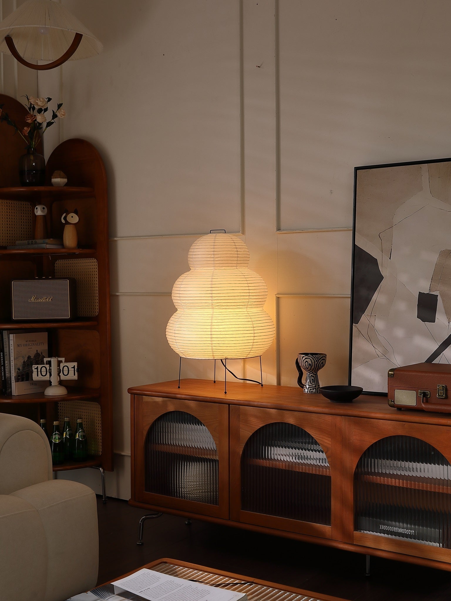 Kumo Washi Paper Floor Lamp