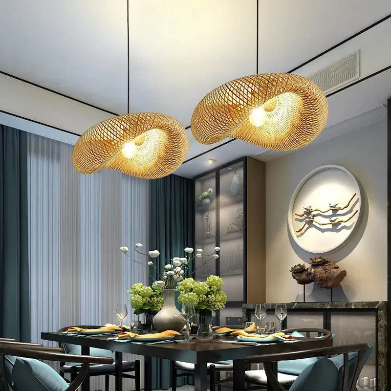 Aira Handwoven Natural Bamboo Pendant Light