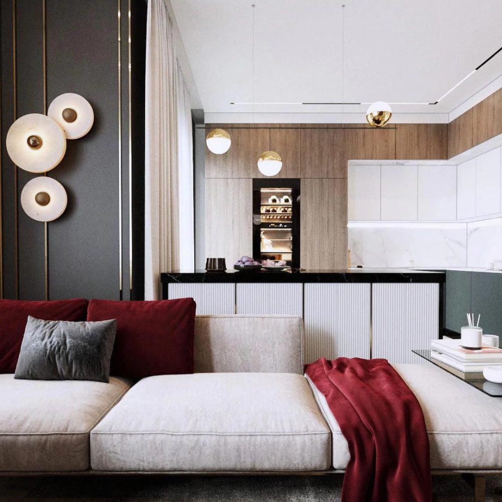 ALABASTER DISC WALL LAMP