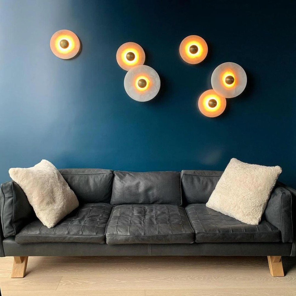 ALABASTER DISC WALL LAMP