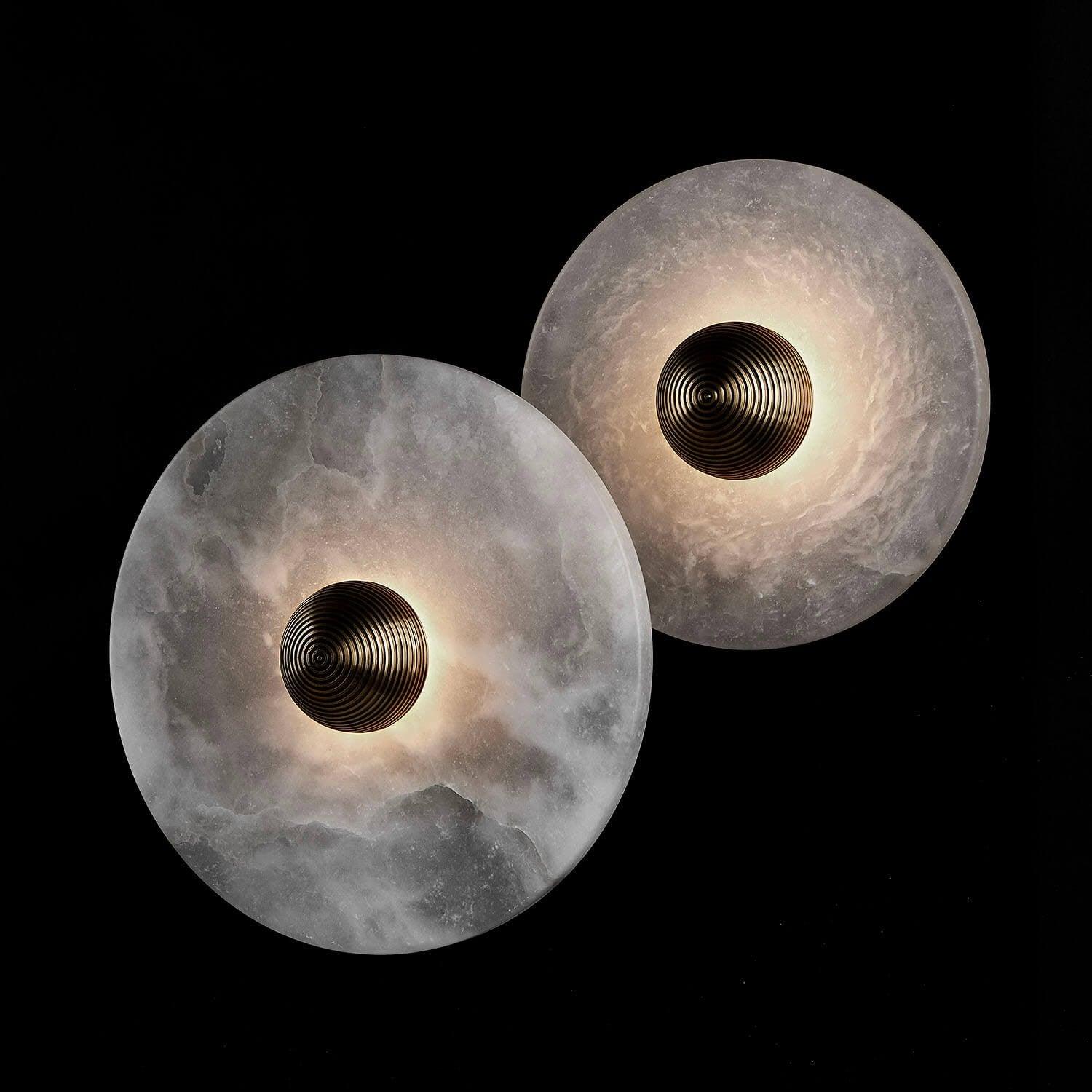 ALABASTER DISC WALL LAMP