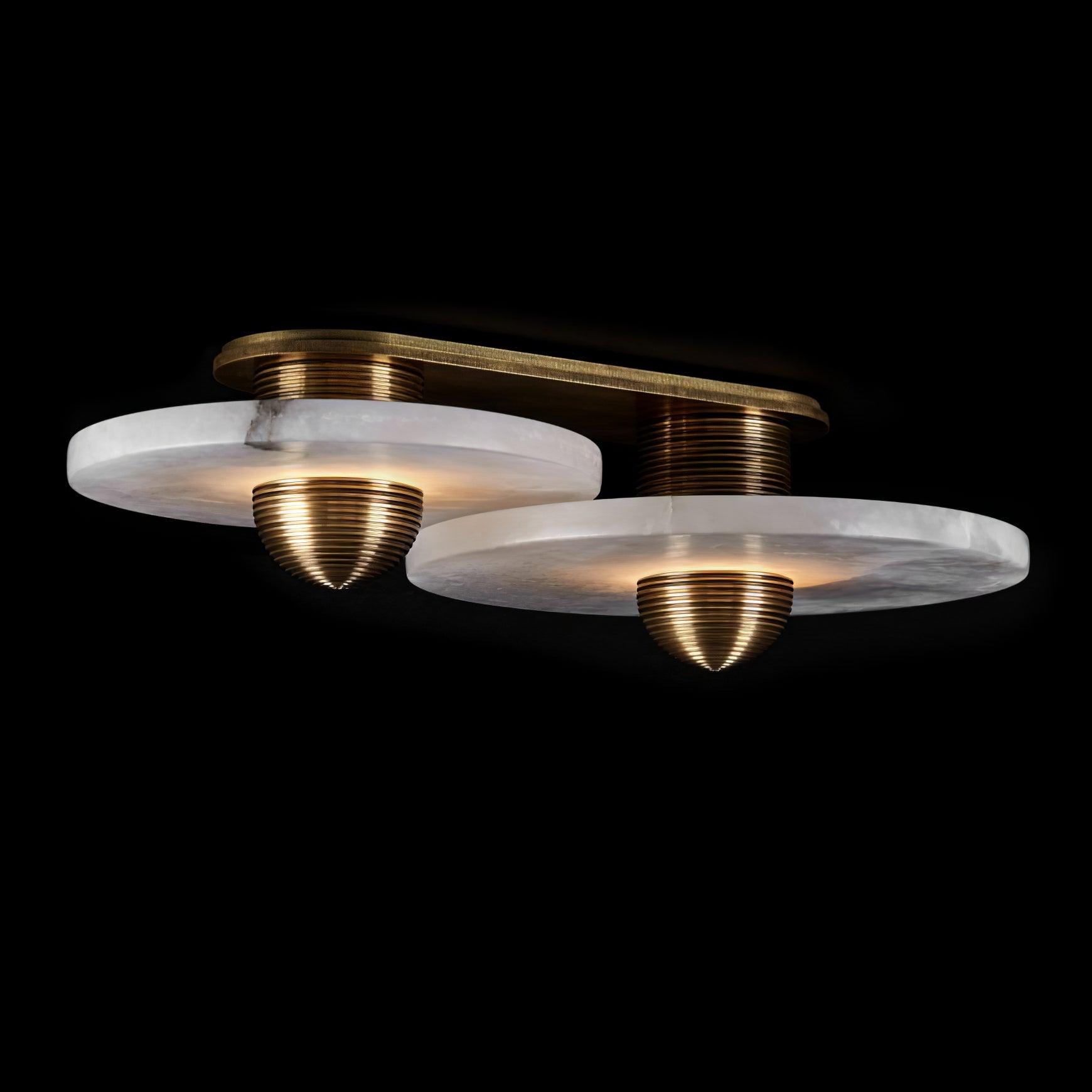 ALABASTER DISC WALL LAMP