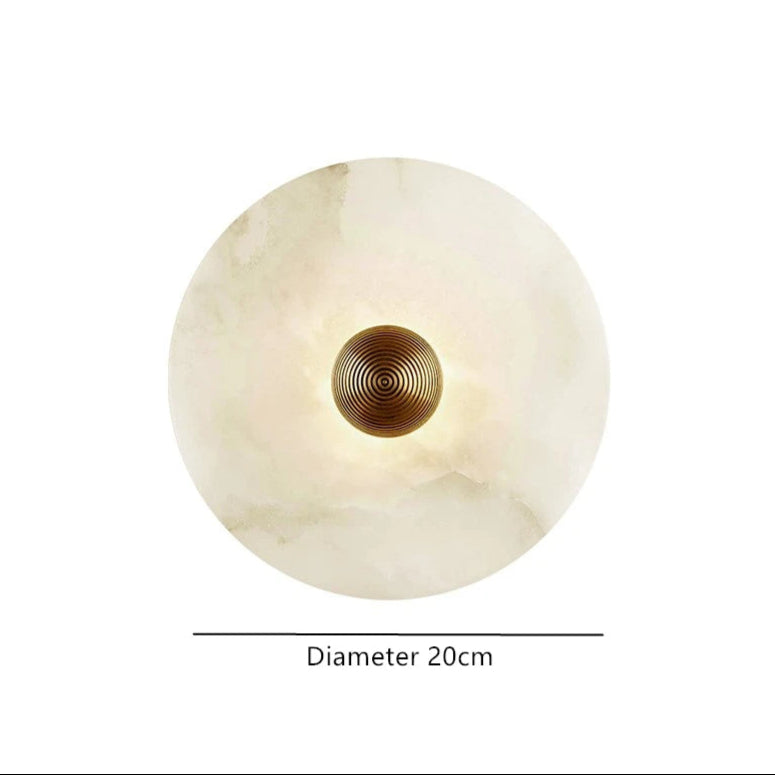 ALABASTER DISC WALL LAMP