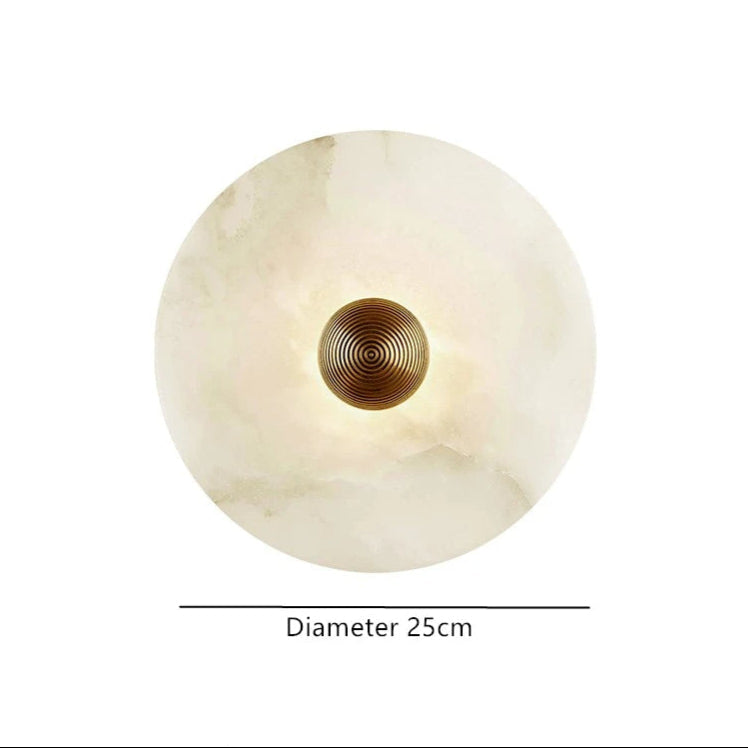 ALABASTER DISC WALL LAMP