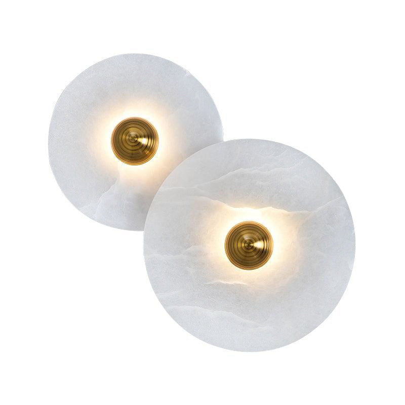 ALABASTER DISC WALL LAMP
