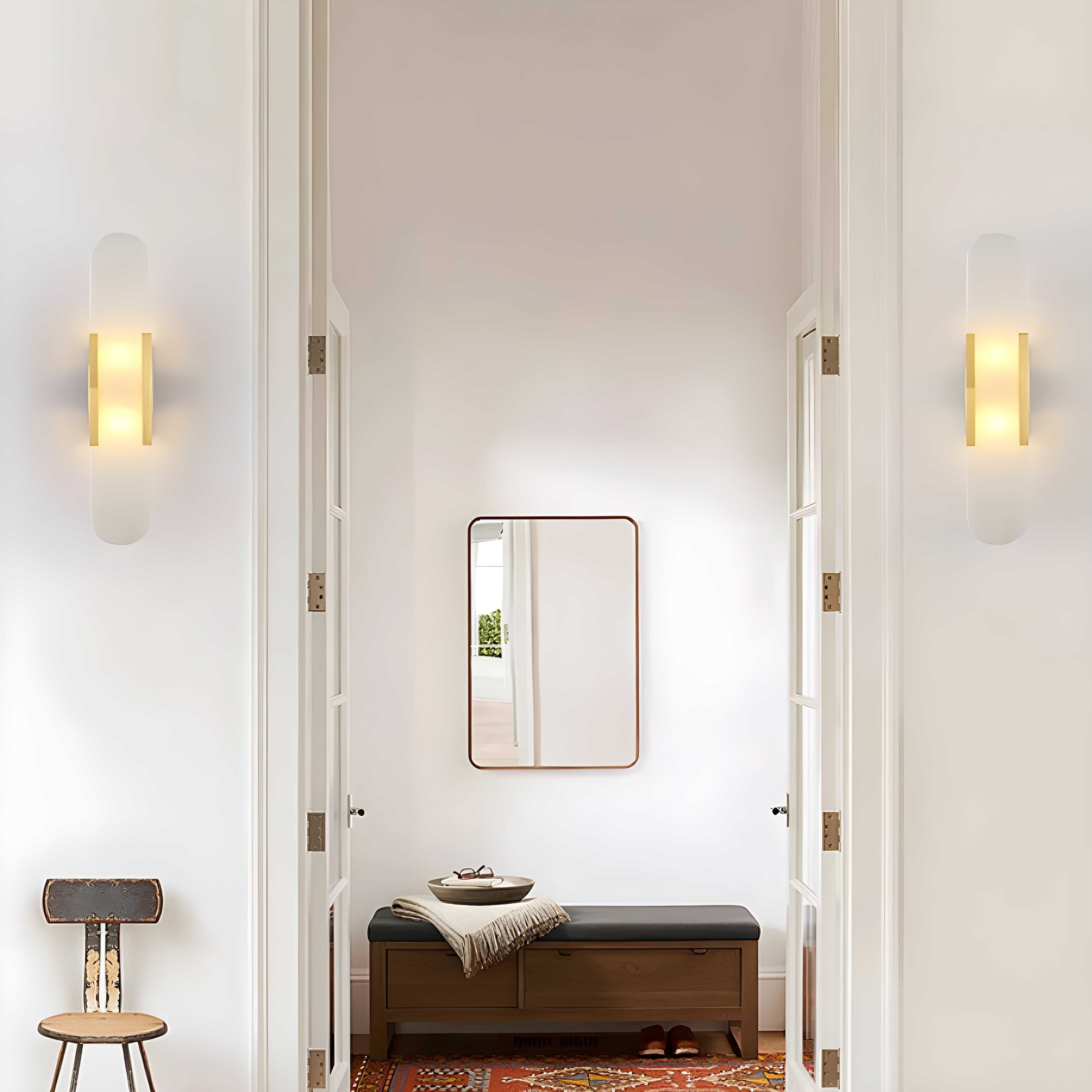 ALABASTER PILL WALL LAMP