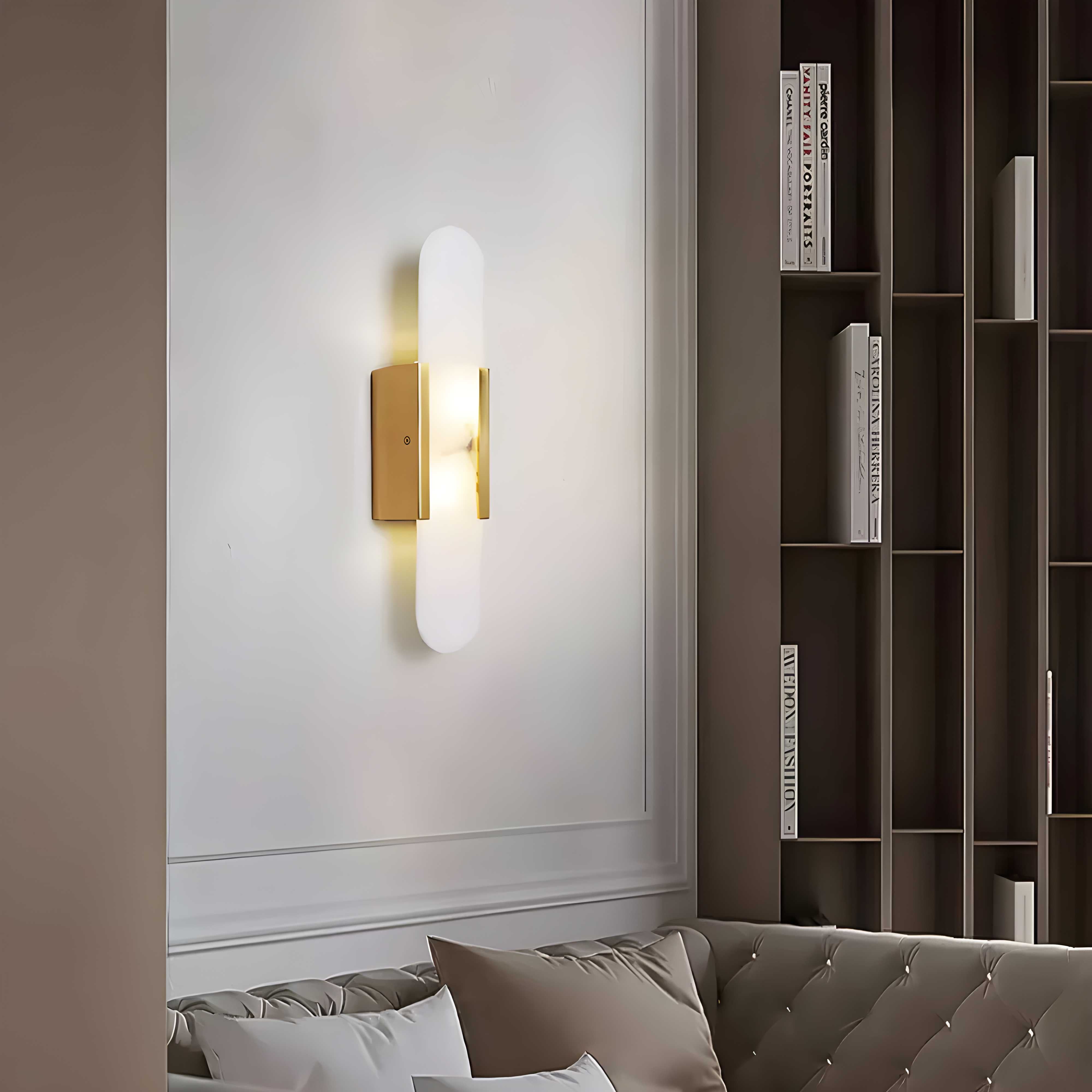 ALABASTER PILL WALL LAMP