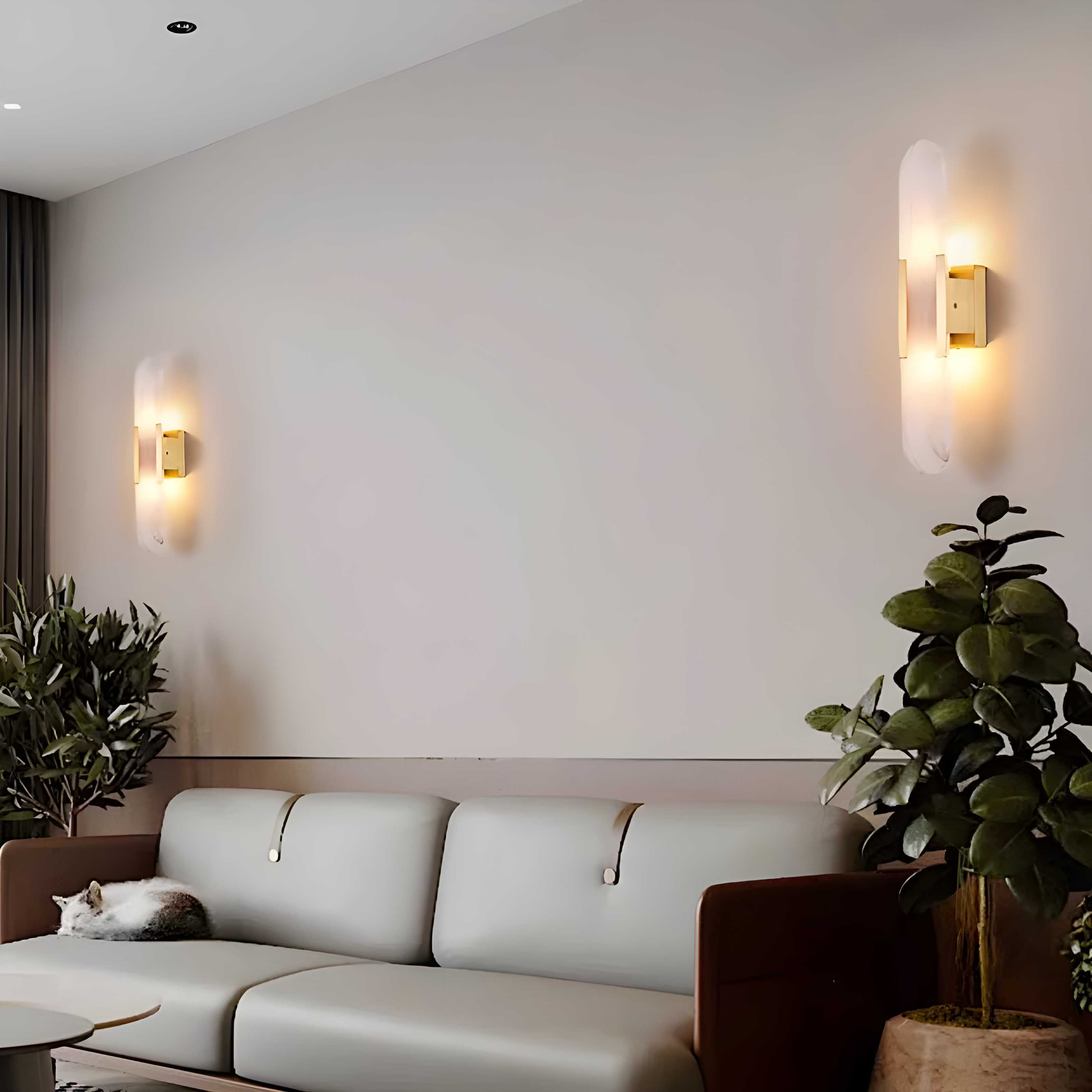 ALABASTER PILL WALL LAMP