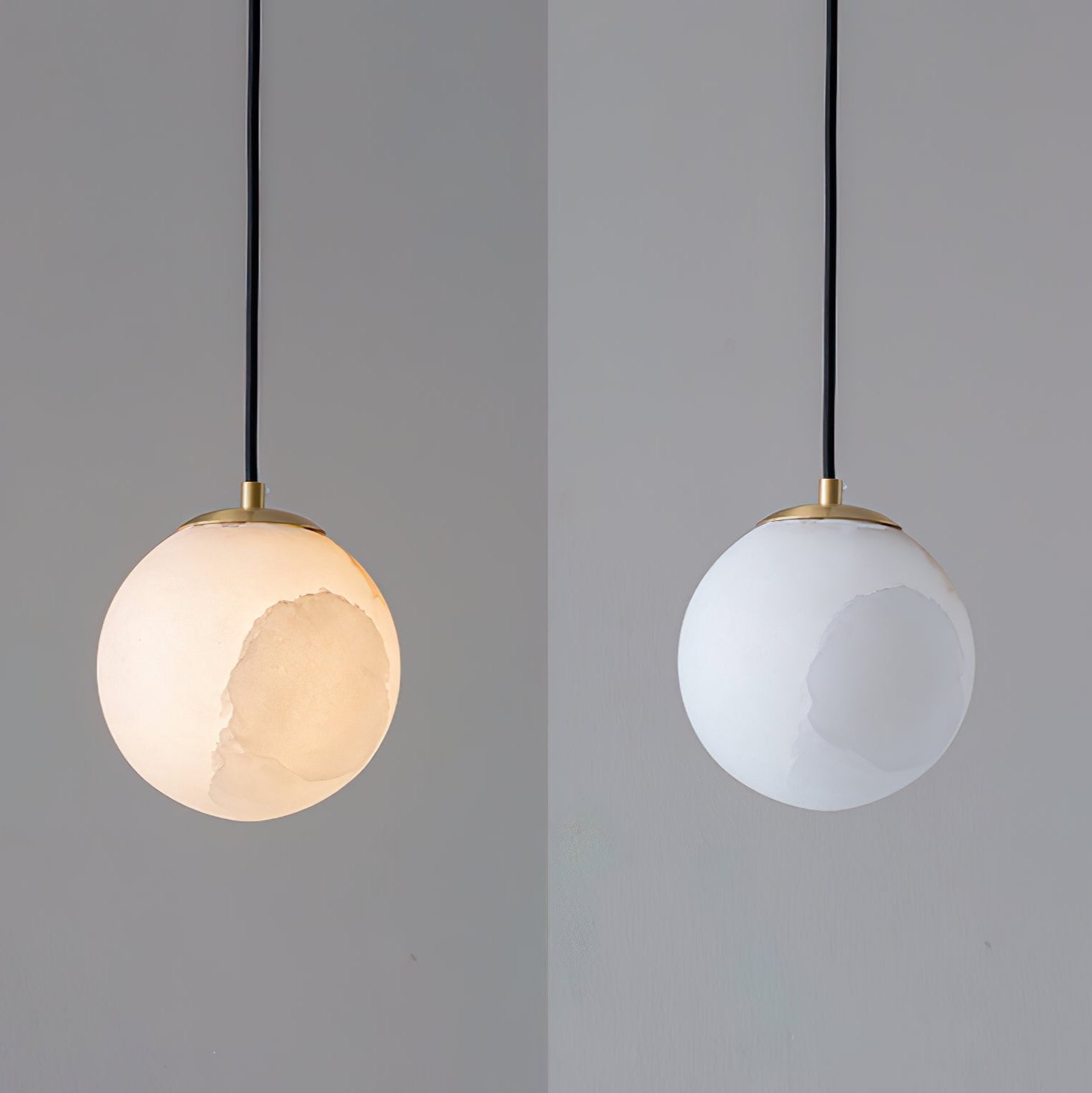 ALABASTER STONE ORB PENDANT