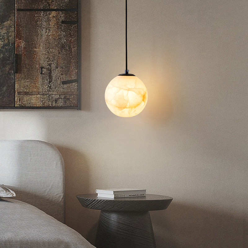 ALABASTER STONE ORB PENDANT