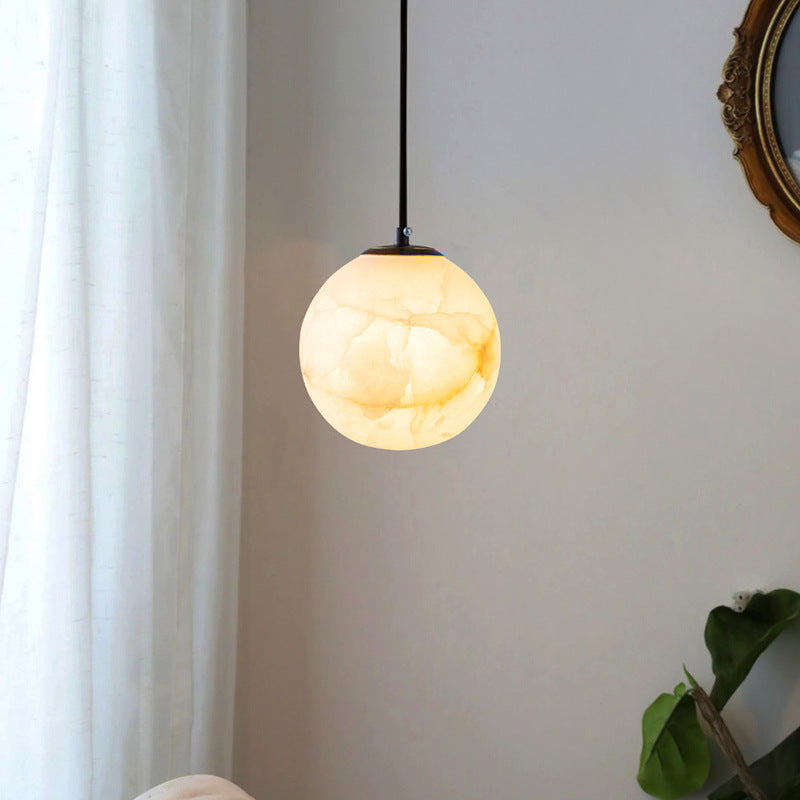 ALABASTER STONE ORB PENDANT